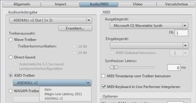 Asio Treiber beim Music Maker